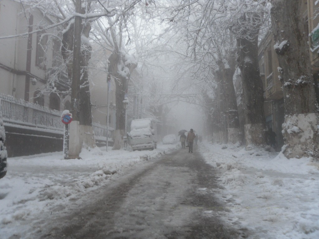 La rue Saint-Paul enneigée