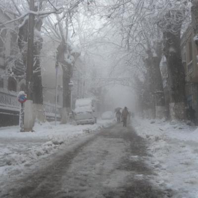 La rue Saint-Paul enneigée