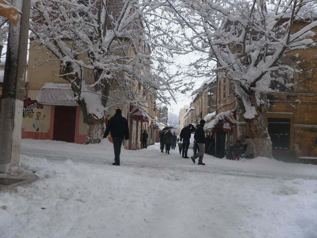 La rue Saint-Paul enneigée