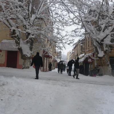 La rue Saint-Paul enneigée