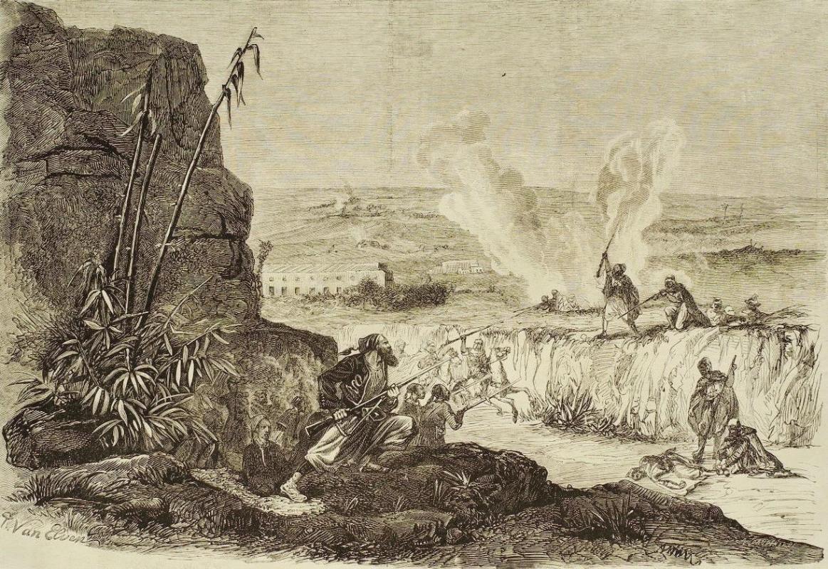 Gravure 1855. Soumission de la province de Milianah